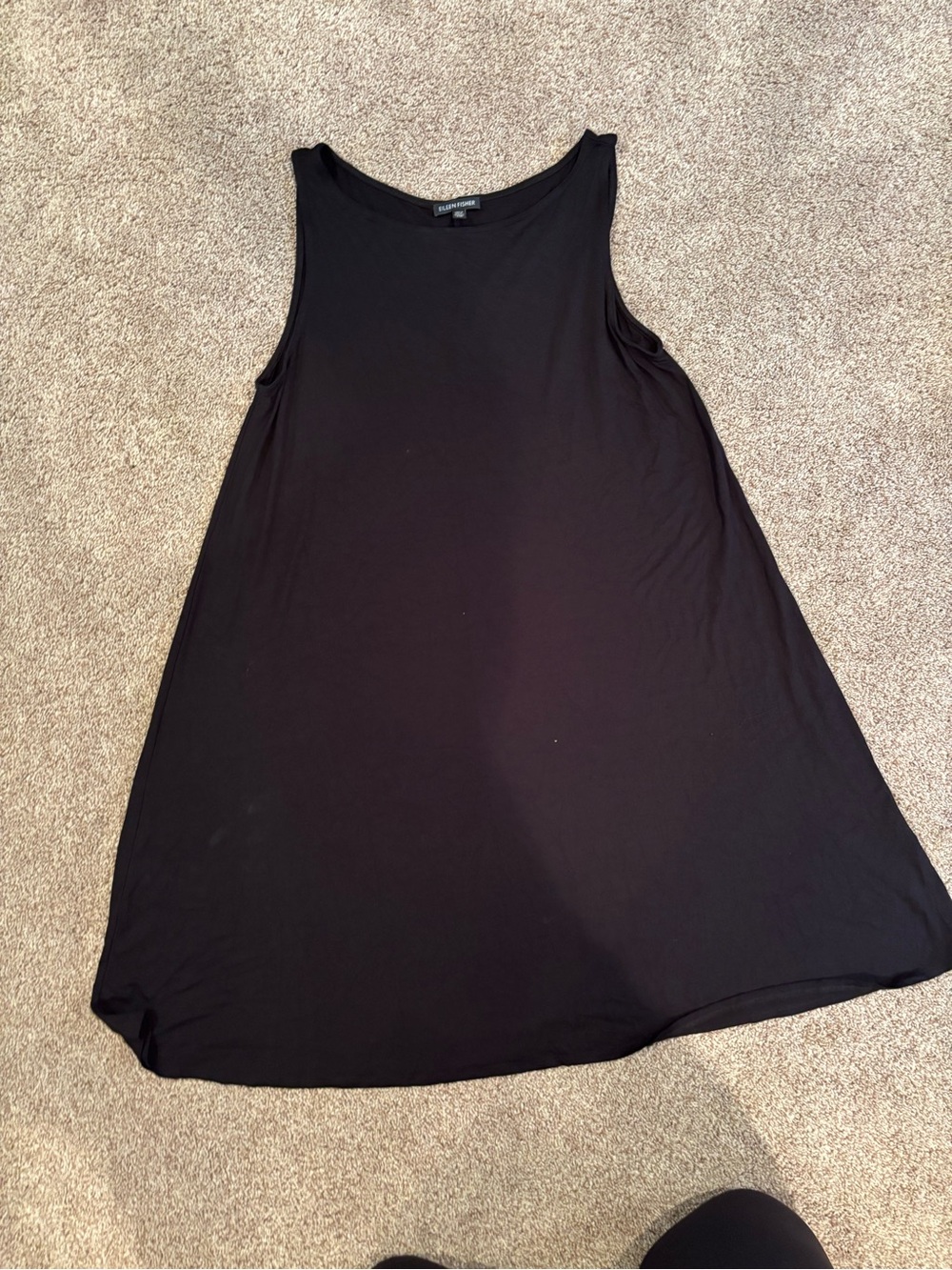 Eileen Fisher Black Swing Tank Dress